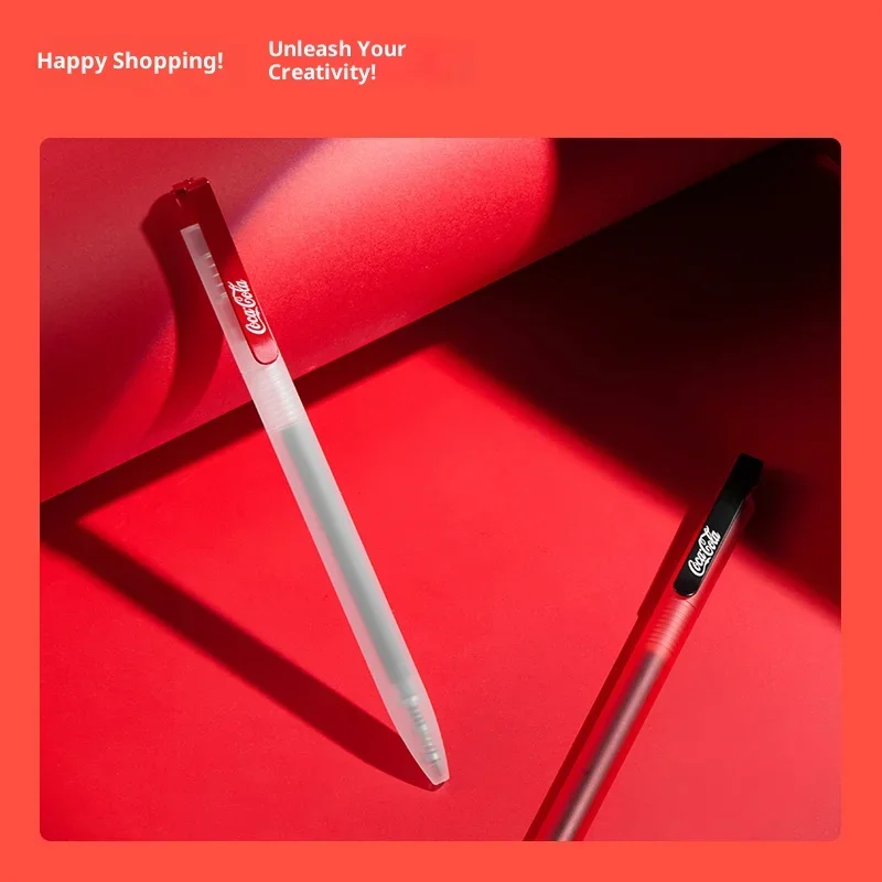 

KACO Coca-Cola Co-branded Stationery Press Gel Pen 0.5mm Black Daily Easy To Write Large Capacity Quick Drying School Supplies