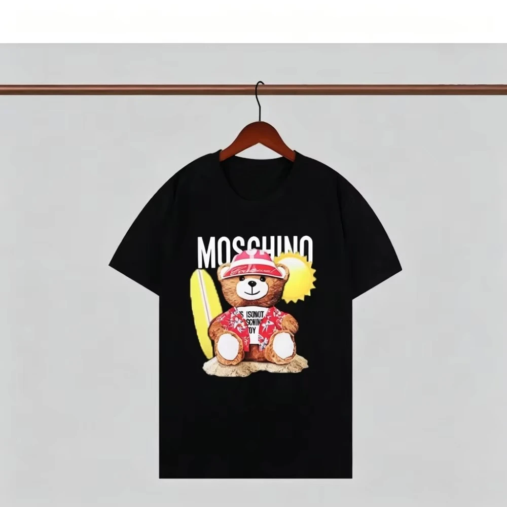 Vintage Summer Teddy Bear Print T-Shirt Unisex Oversized Street Fashion Short Sleeve Soft Cotton Crewneck Casual Tees Tops