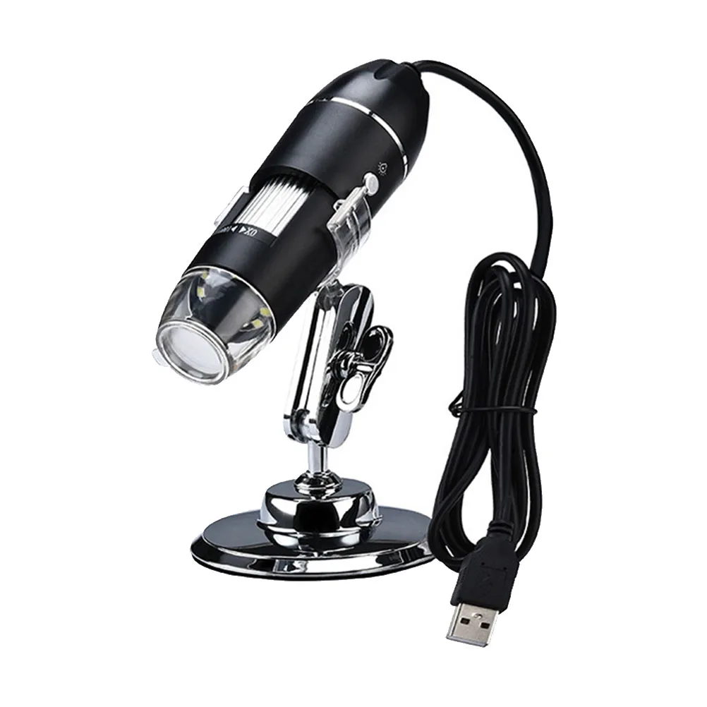 

1Pcs USB Electron Microscope Portable Black Phone Repair Magnifier High Resolution Low Power Consumption USB Microscope
