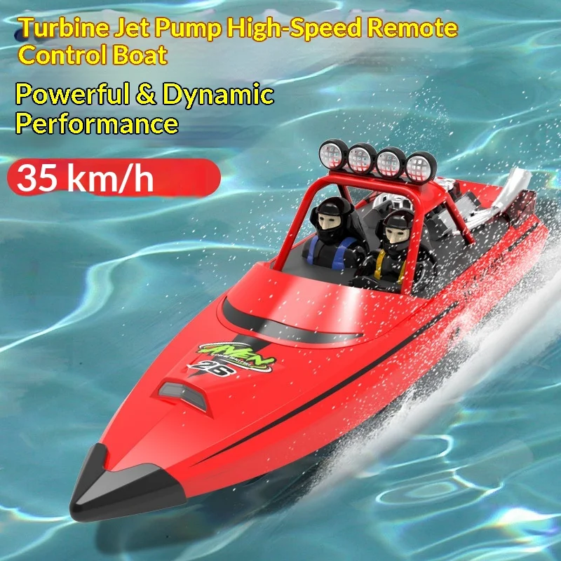 التجارة الخارجية منتج جديد محاكاة عالية السرعة التوربينات التحكم عن بعد قارب سريع قوة حصانية عالية لعبة كهربائية خفيفة #2