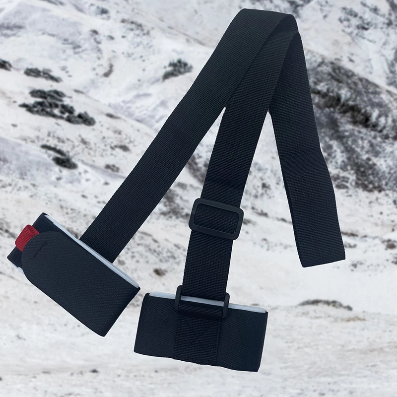 

Ski Bindings Portable Double Snowboard Bindings Sled Carrier Adjustable Sled Bindings Ski Straps Protective Straps Simple Easy