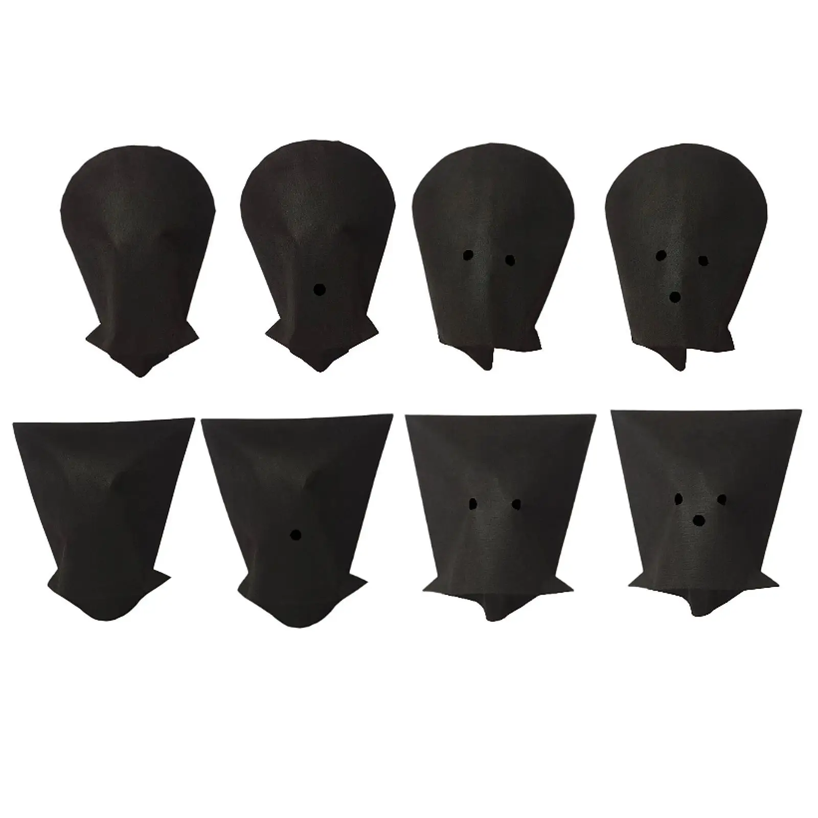 Masque de Cosplay d'Halloween, couvre-chef noir, respirant pour adultes, pour mascarade, Mardi Gras, carnaval, fête de vacances