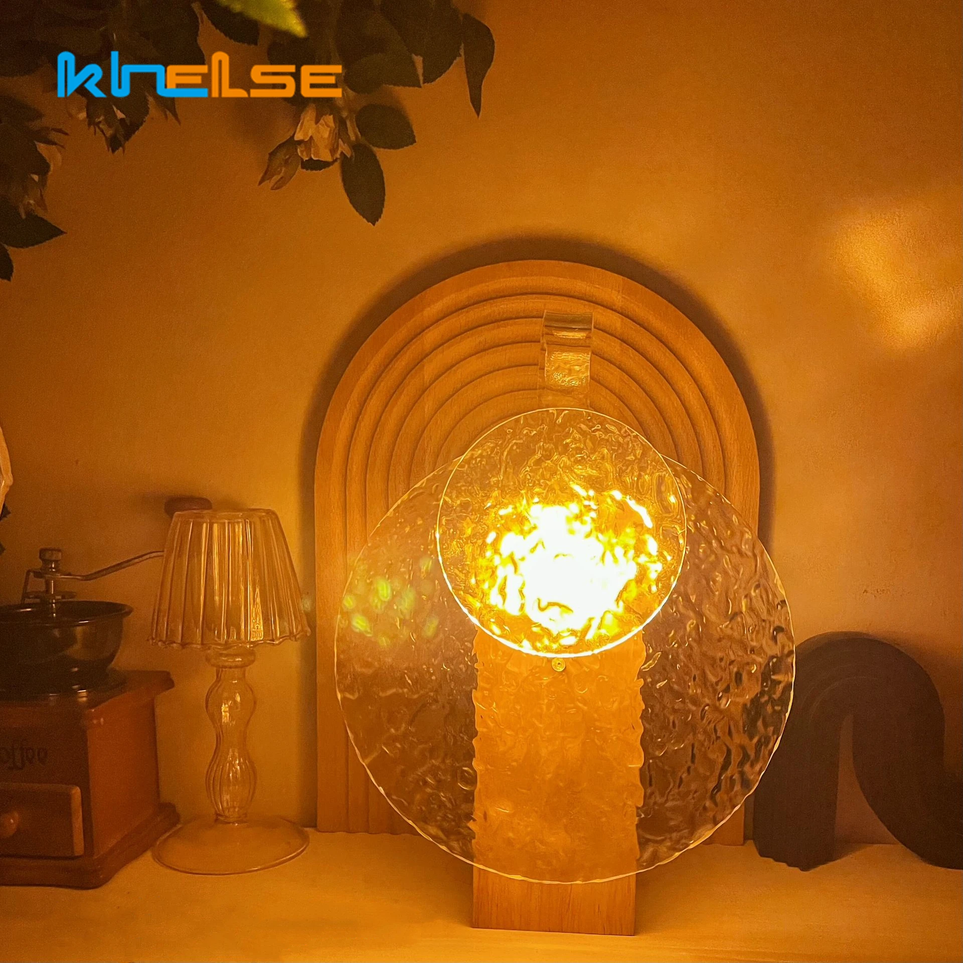 Rotating Water Ripple Night Light LED USB Bedroom Dimming Dynamic Sunset Projection Lamp Christmas Holiday Gift Atmosphere Light