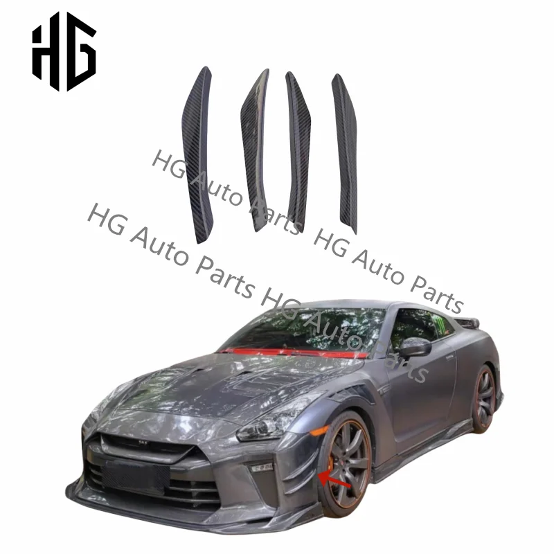 

Good Price Carbon Fiber Front Bumper Canards For Nissan GTR R35 Exterior Bumper Canards