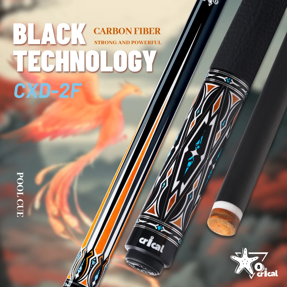 

CRICAL Carbon Fiber Pool Stick 12.5mm Tipleather grip Billiards Stick 3/8*8 pin Joint Technology Professional Billiard Cue