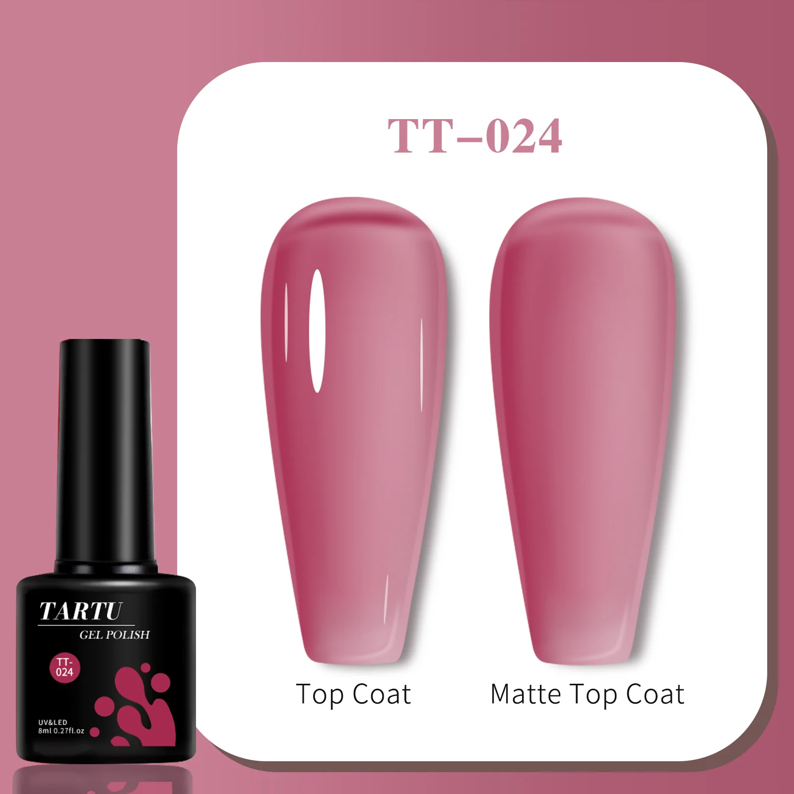 

TARTU 8ml Semi Permanent Jelly Gel Nail Polish Black White Pink Natural Nude Nails Art Soak Off UV/LED Varnish Nail Art