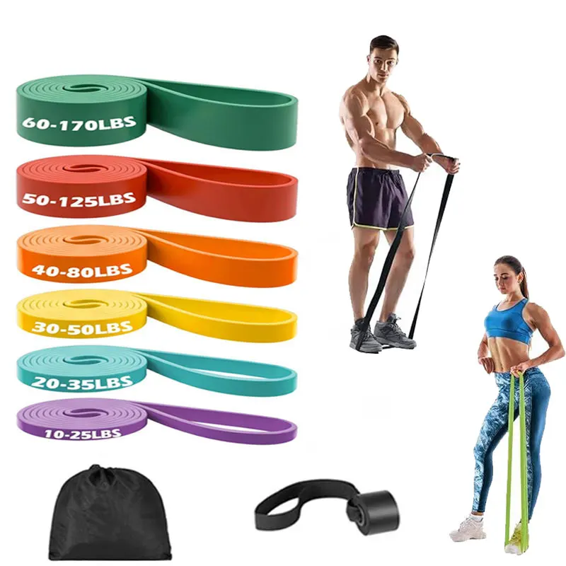 Neues Natürliches Latex-Widerstandsband-Set für Männer und Frauen, Muskeltraining-Elastikband