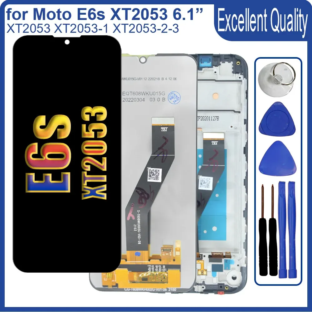 New LCD for Motorola Moto E6s 2020 XT2053 LCD Display Touch Screen Digitizer Assembly Replacement for Moto E6s XT2053-1 LCD