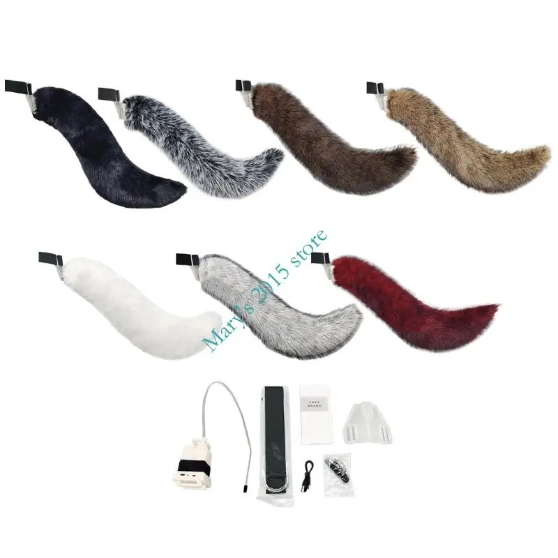 Cola eléctrica lobo, gato, Control remoto, cola móvil, Halloween, vestido elegante Navidad, disfraz fiesta, para