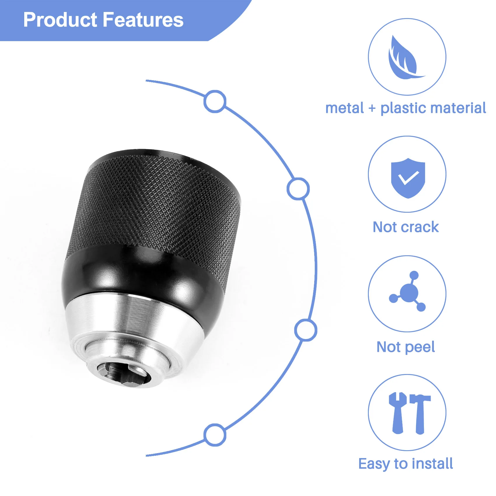 

ABSE-Chuck Keyless For DCD797 DCD792 DCD791 DCD790 DC988K DC984KN DCD796 N196034 Power Tool Accessories Electric