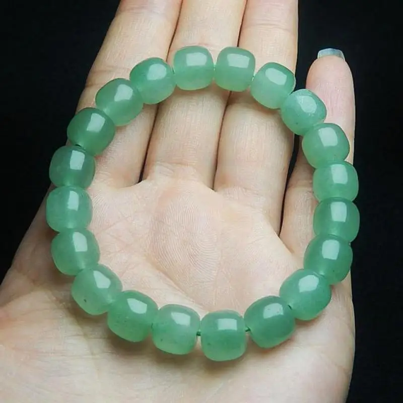 Natural Green Jade Bracelets Men Women Healing Gemstone Fine Jewelry Genuine Myanmar Jadeite Bamboo Bracelet Burma Jades Bangles