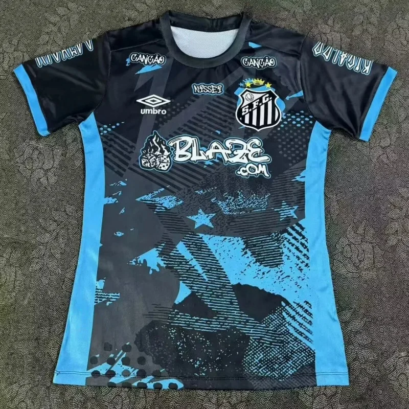 

The 25-26 Santos Special Edition black fan men's shirt 3D printed team uniform is breathable and comfortable