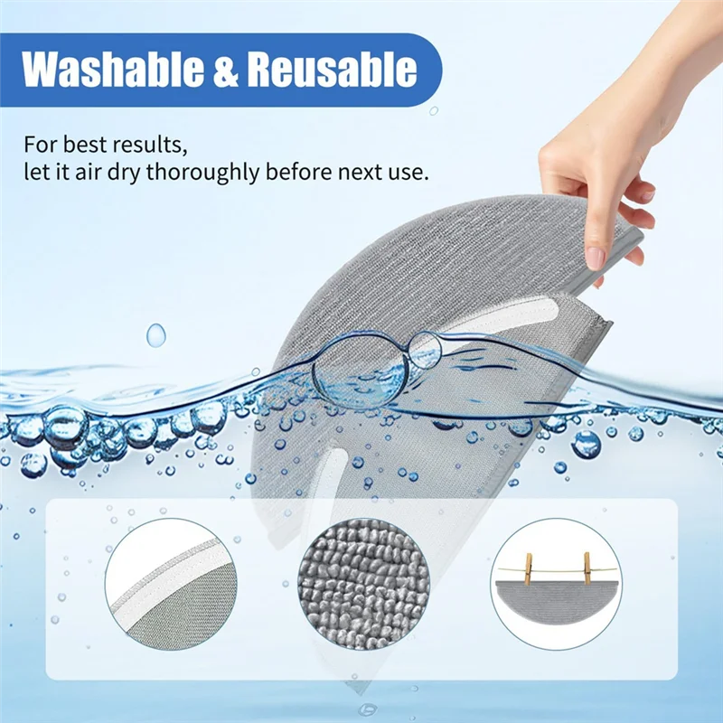 A24P pour Eufy Robovac X8/X8 hybride-Kit d'accessoires de remplacement comprenant des brosses à rouleaux, des brosses latérales, des filtres HEPA et 2 tampons de vadrouille