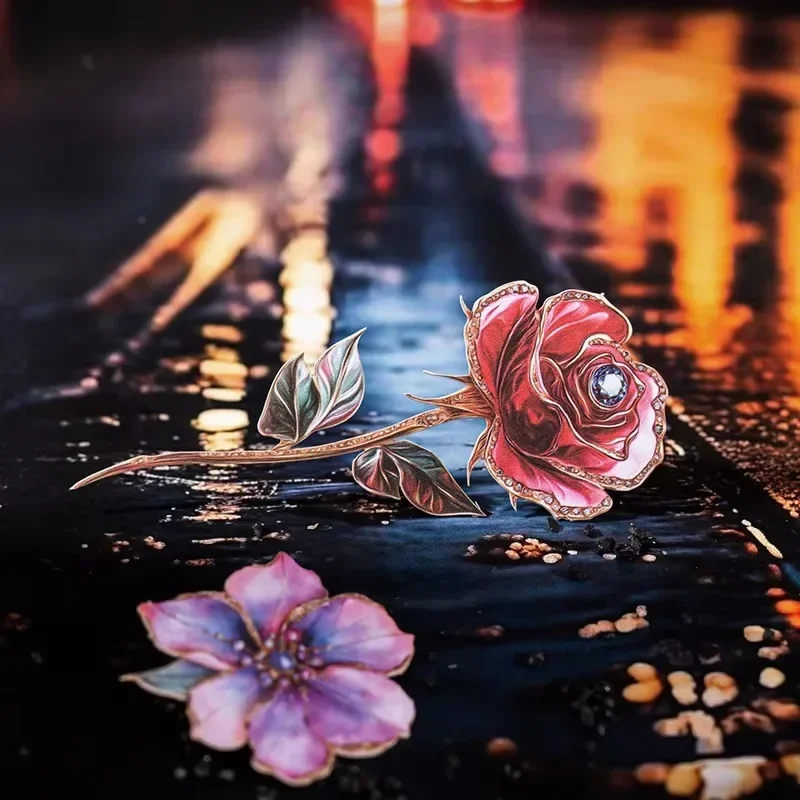 

15 шт., наклейки с цветочной тенью, длинная ветка, цветок, твердая наклейка в форме фэнтези, декоративная наклейка для письма, альбом для вырезок 156*90 мм