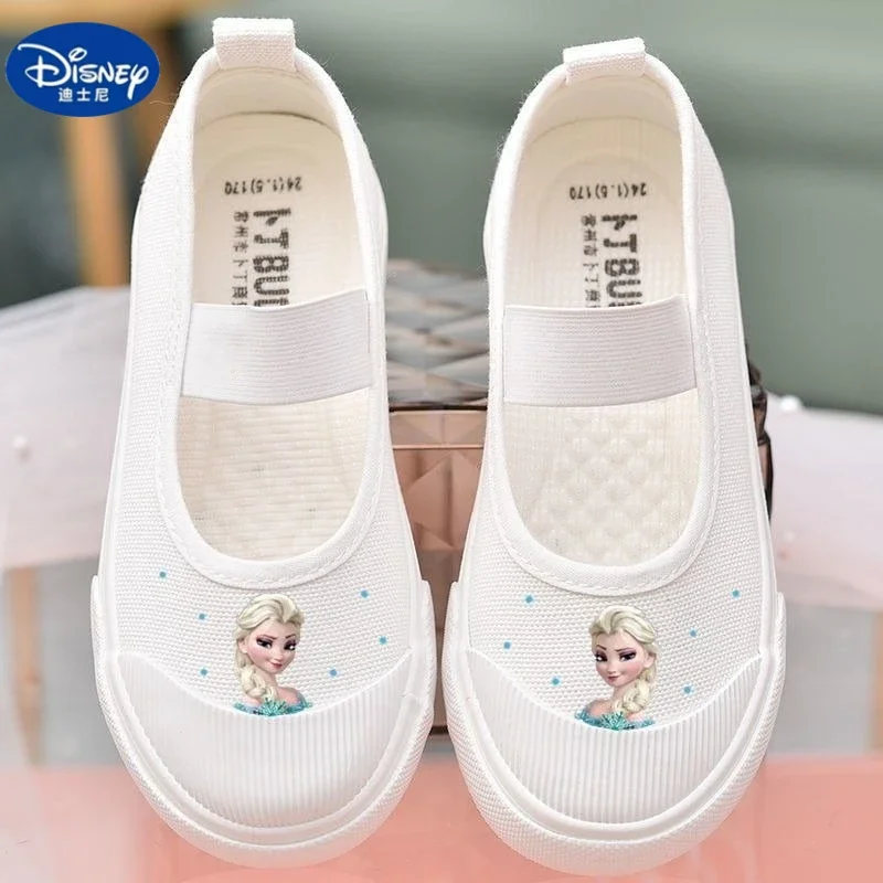 

Летние детские слипоны Disney 2025 — очаровательные белые кроссовки для малышей, удобная и удобная детская повседневная обувь