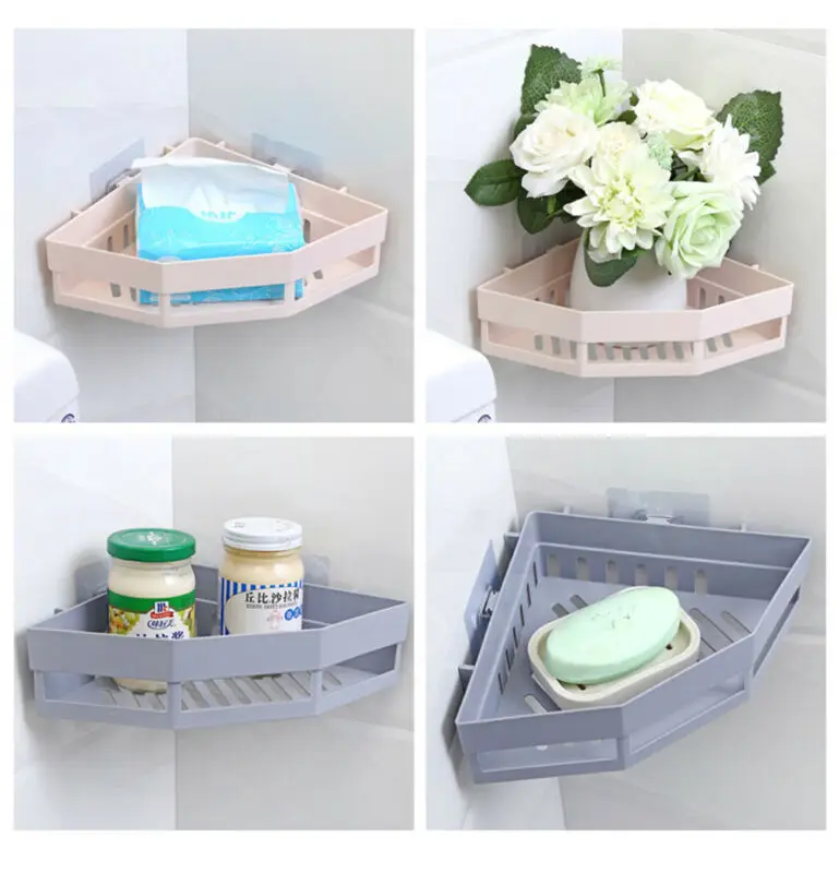 Shelf Bathroom Shelf Organizer Toilet Shampoo Gel Storage Basket Decoration Bathroom Corner Shower Shelf Rack Holder Accessories