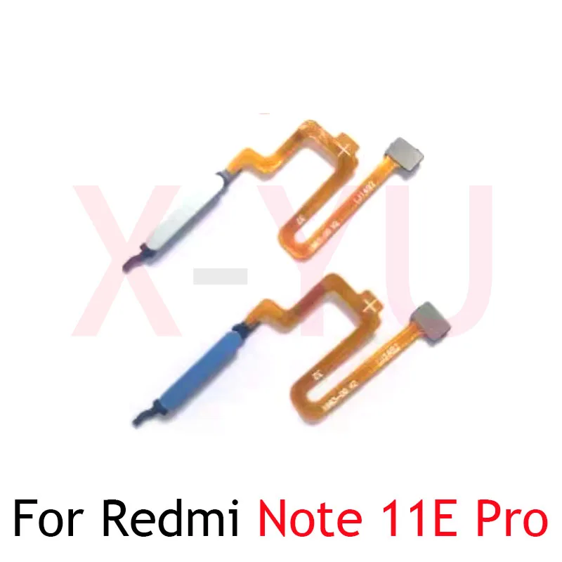 

10PCS For Xiaomi Redmi Note 11E Pro Fingerprint Reader Touch ID Sensor Return Key Home Button Flex Cable