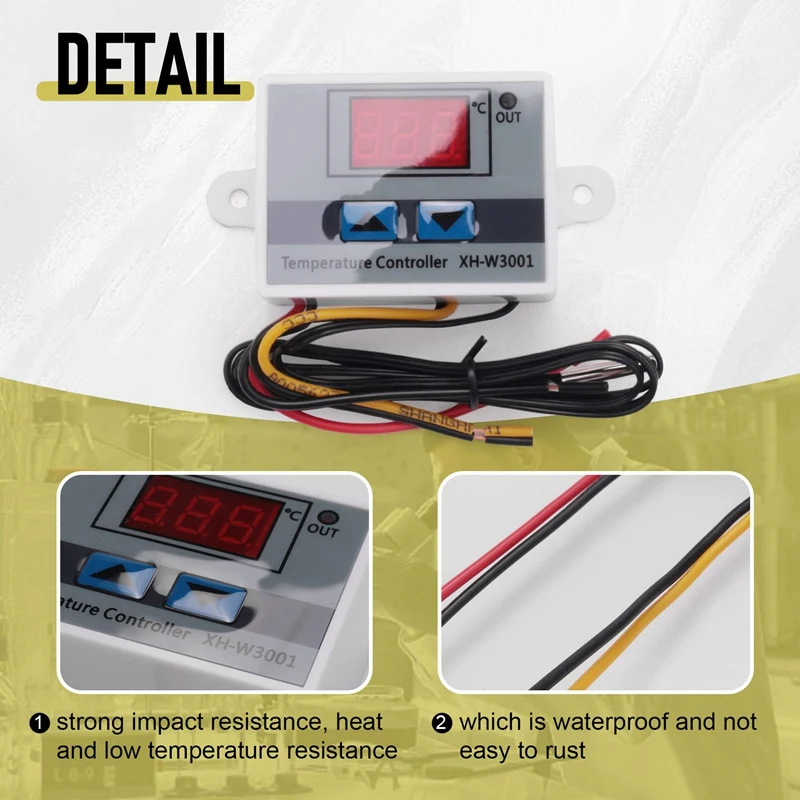 FULL-3 шт. XH-W3001 цифровой светодиодный модуль контроллера температуры цифровой термостат переключатель электронный термостат (12 В 10 А 120 Вт)
