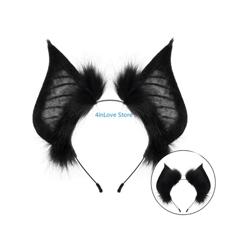 T4MD Bé Gái Handmade Lông Dơi Đầu Anime Bát Đảng Đậm Trang Phục Dơi