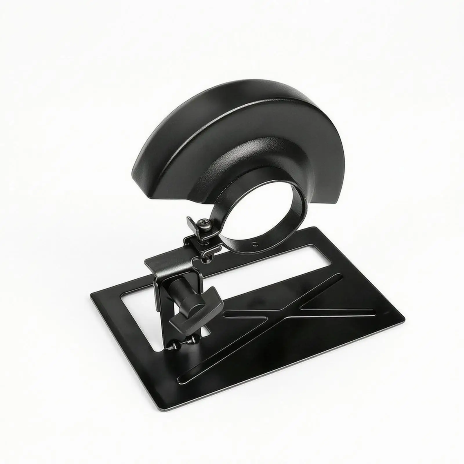 Secure Angle Grinder Holder with Metal Base and Spark Shield for Workshop Cutting Grinding Projects