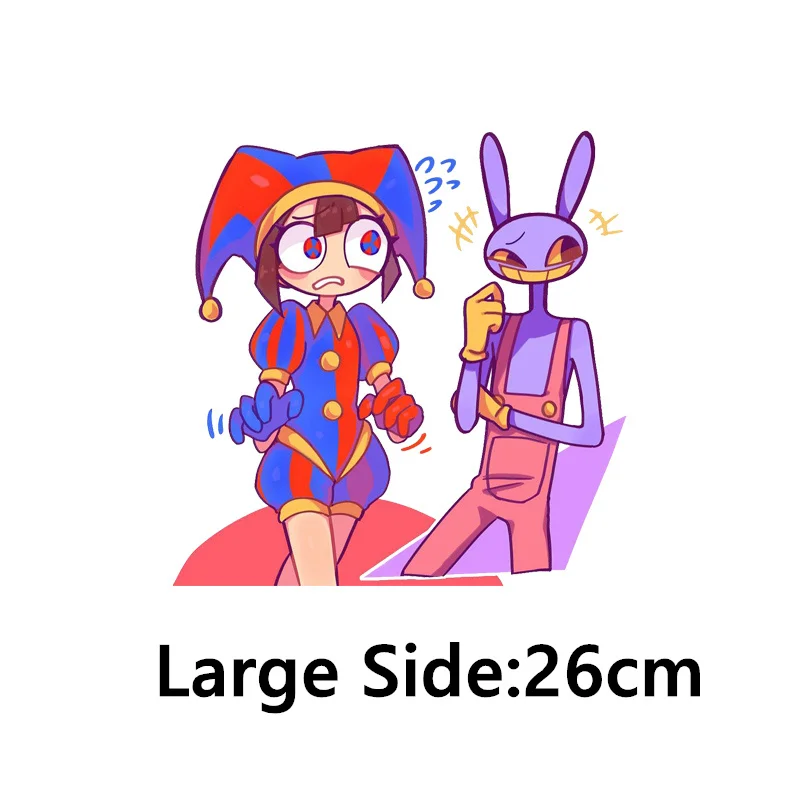 The Amazing Digital Circus Patches Iron On Kids T-Shirt Cartoon Heat Transfer Cute Ironing Stickers On Clothes Washable Applique