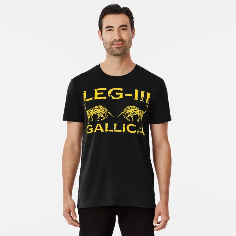 

Легио III Галлика. Футболка Rome Legion, 100% хлопок, повседневные футболки с короткими рукавами и круглым вырезом, свободный топ, новый размер S-3XL
