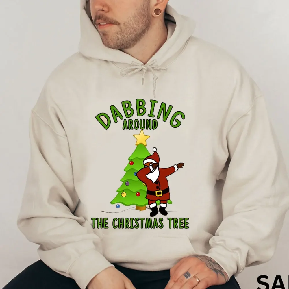 Men's Set Tracksuits DABBING AROUND THE CHRISTMAS TREE Funny Ugly Christmas Hoodie Men Xmas Pullover Hoodie Autumn New Products