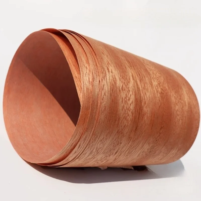 

5pcs 18X250cm Natural Red Begonia wood veneer sheet Furniture renovation home cabinets speaker decoration(back non-woven fabric)