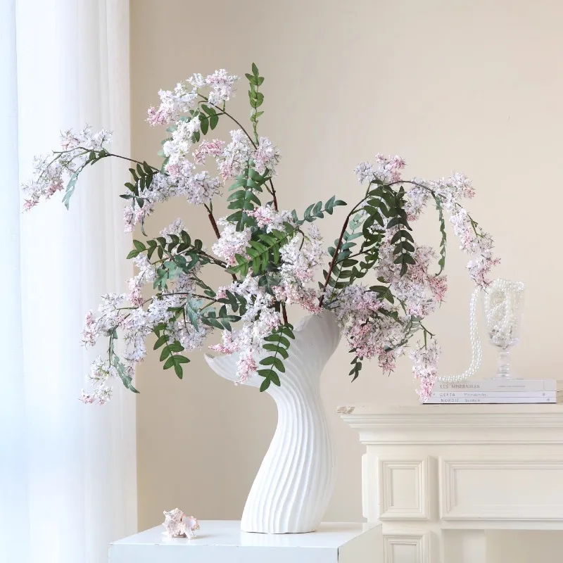 ‌Aesthetic Fish Tail Ceramic Vase Living Room Dining Table Ornament Minimalist Home Decor Unique Modern Decorative Vase