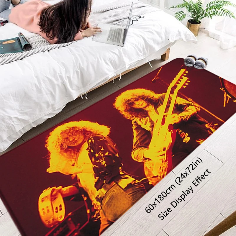 ممسحة الفانيلا الكلمة حصيرة داخلي القدم البساط Led زيبلين فضفاض السرير الحصير المطبخ الممر ماصة السجاد مثالية شرفة ديكو #1