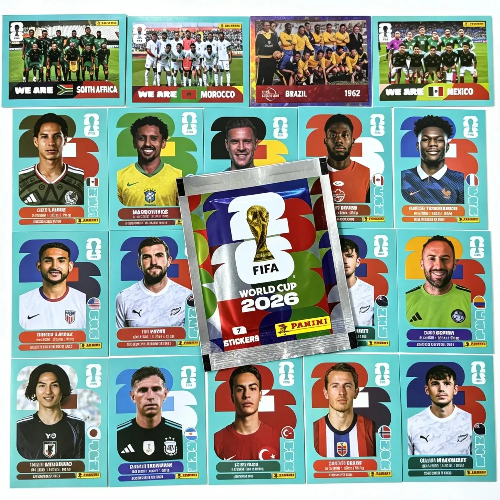 Hot Panini 2026 FIFA World Cup Sticker Collection Full Box Soccer Album Stickers Collection Panini Football Cards Gift for fan view 4