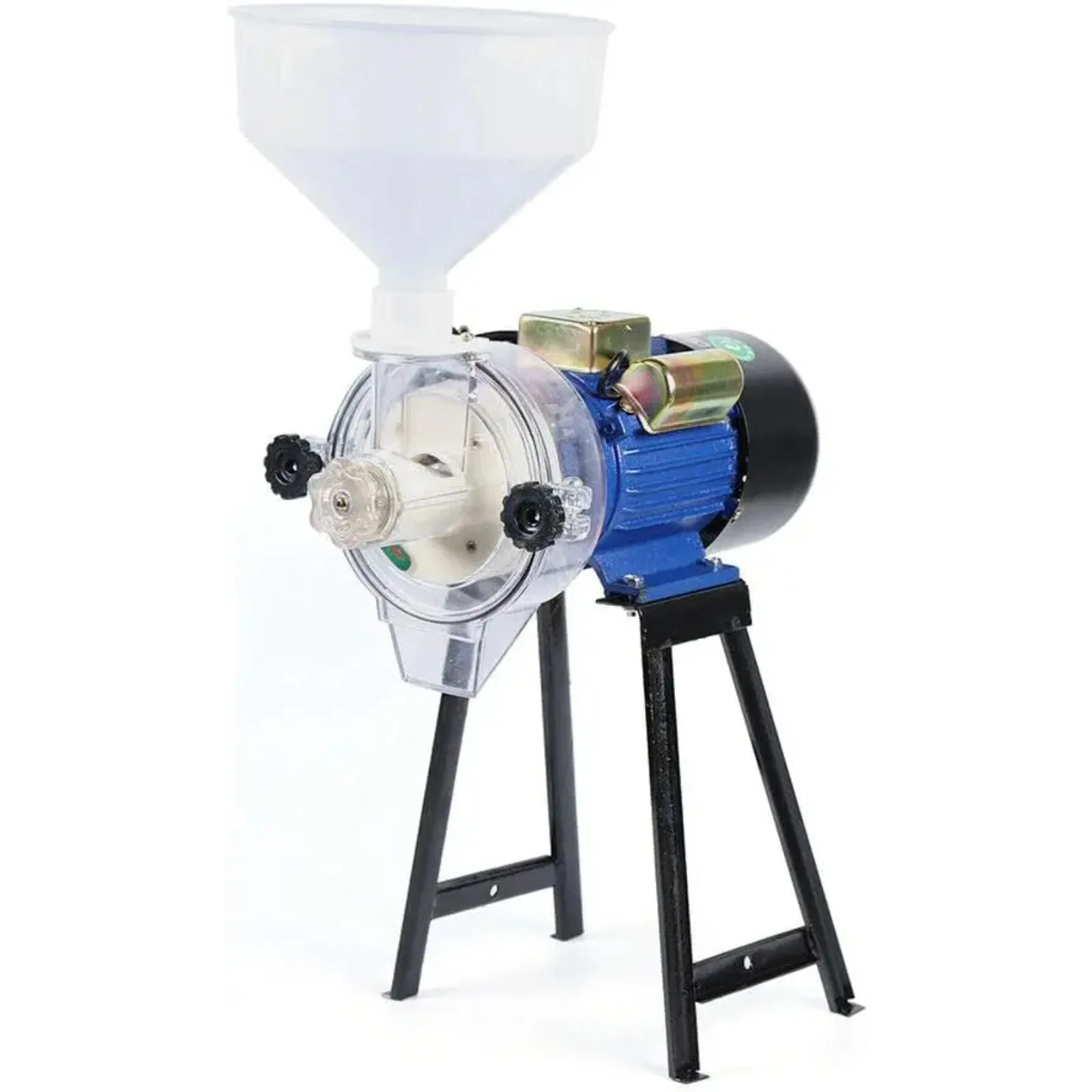 2200W超微粉電動穀物ミル（110V）-トウモロコシ、小麦、飼料、米用ホッパー付き乾湿両用業務用グラインダー