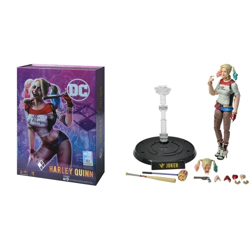 Fondjoy Genuine Original Box DC Figure Harley Quinn Joker Wife Model Double Ponytail Insane Children's Gifts Collection Toy