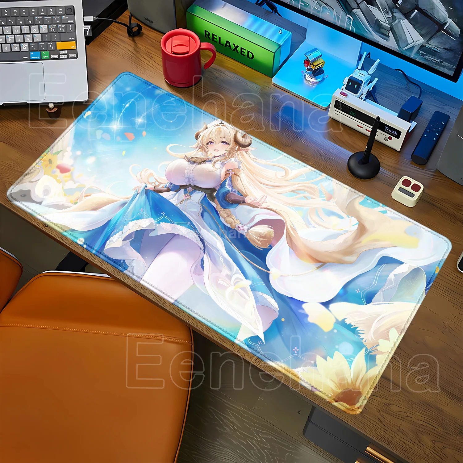 

Коврик для игровой мыши Azur Promilia Gamer с HD-печатью, аниме-дизайн с сексуальными девушками, для клавиатуры и мыши, аксессуары для ПК и офиса, XXL коврик для стола с оверлоком