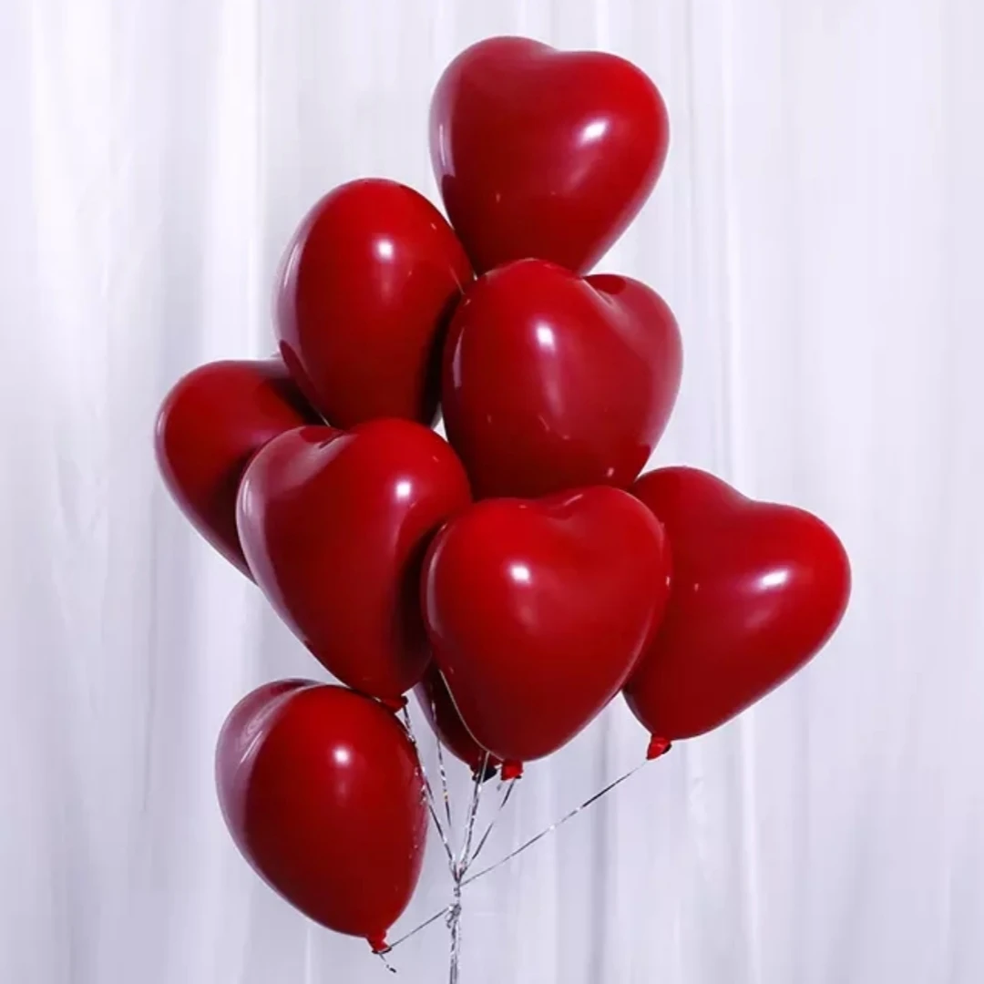 50/10pcs Red Heart Balloons Inflatable Latex Balloon for Valentine Day Wedding Party Anniversary Decoration Supplies Wholesale