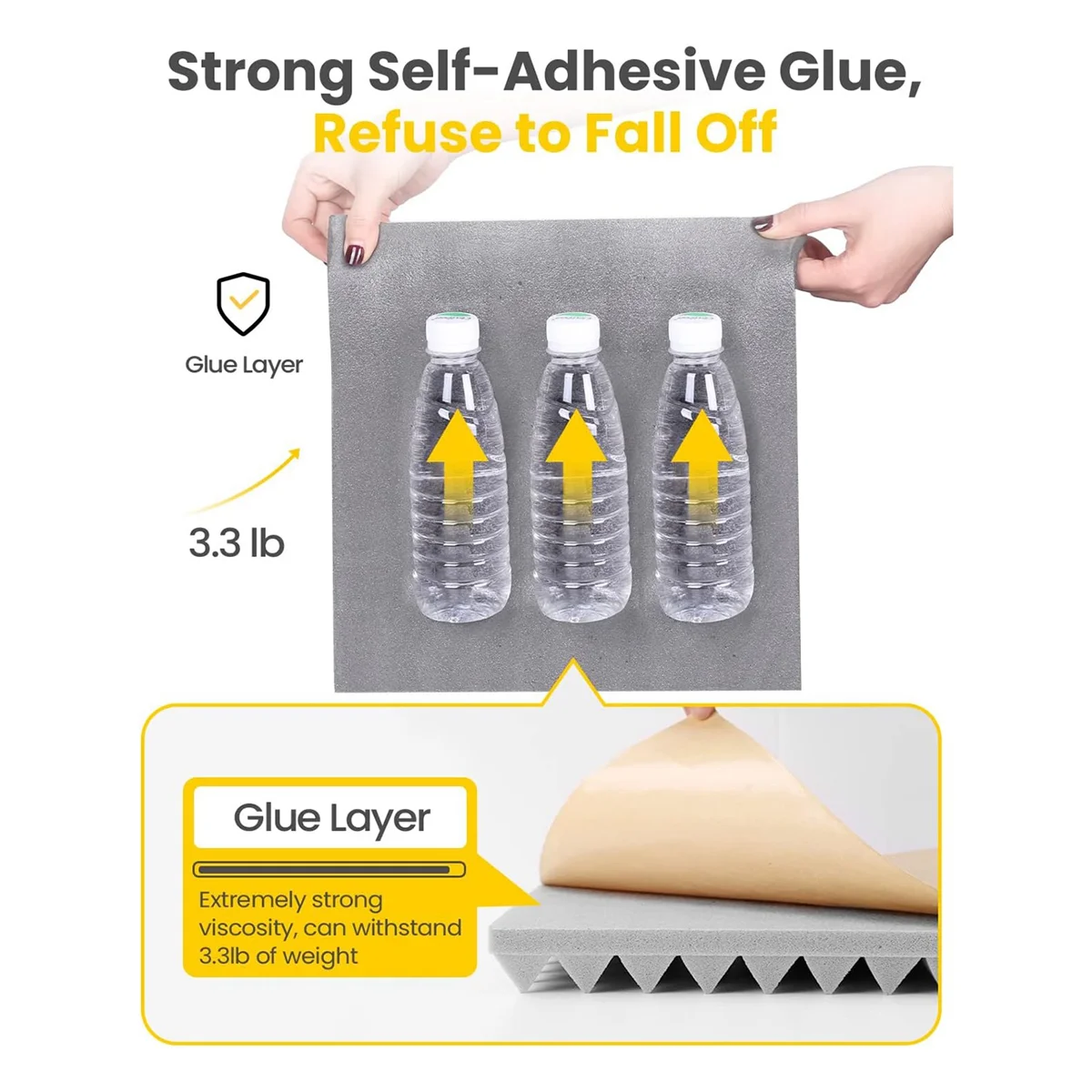 

BBA-Best-Selling 24 Pack Self-Adhesive Sound Proof Foam Panels