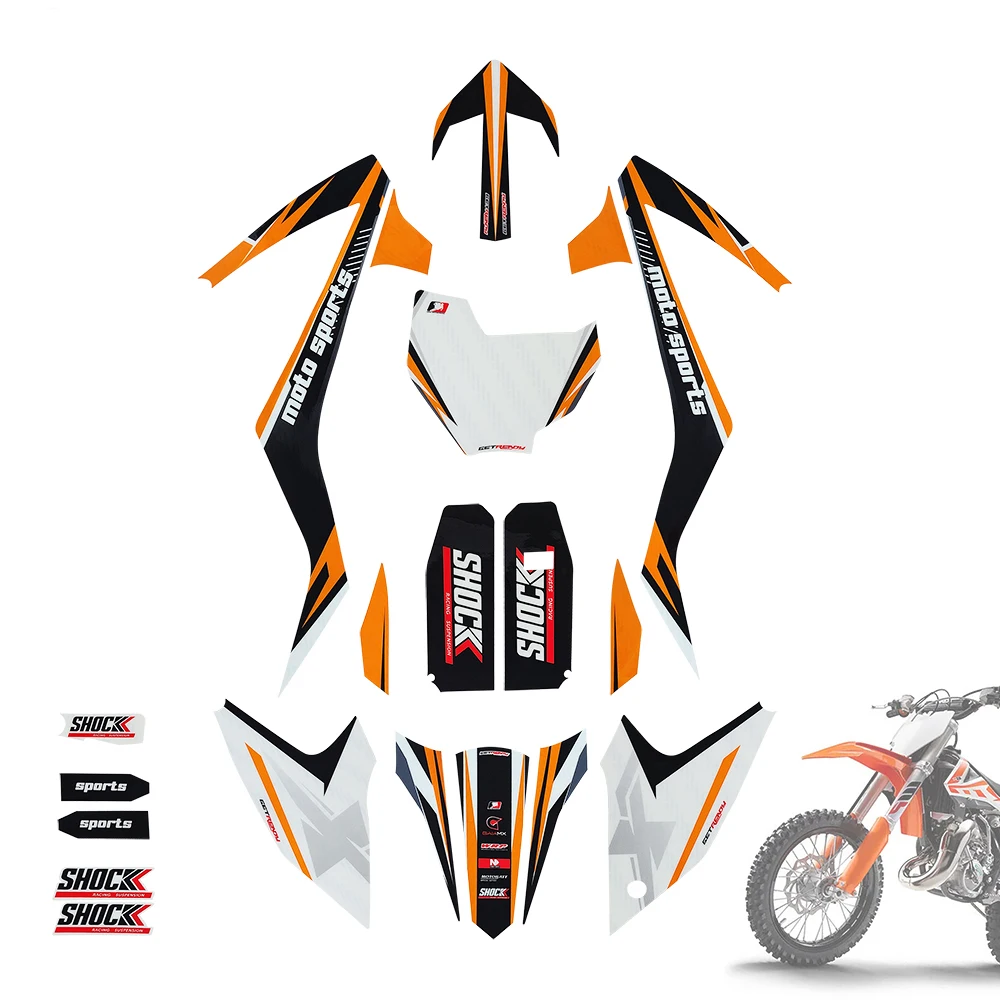 

Motorcycle Graphics Backgrounds Decals 3M Stickers Kit For KT65 For TaoTao DB20 Model Dirt Bike