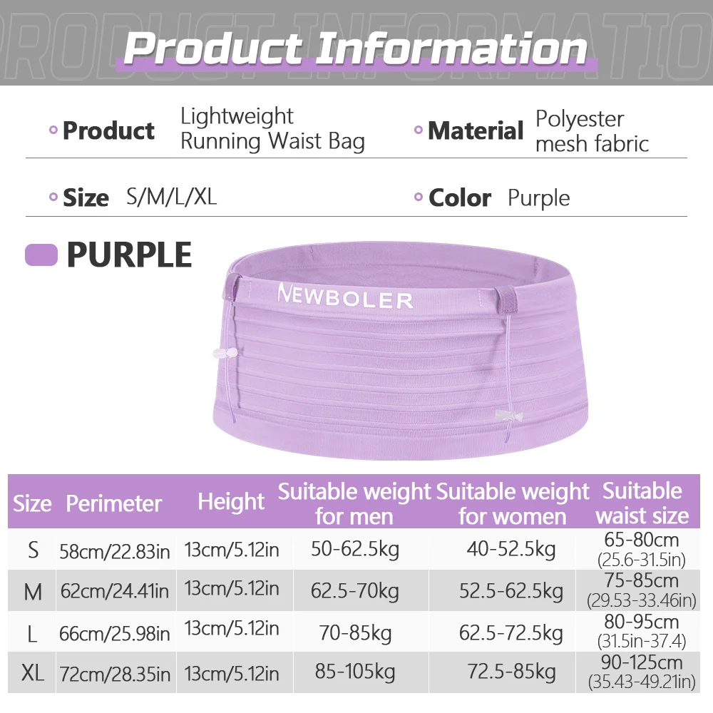 2026 NewElastic Sports Waist Bag Pack Running Race Number Belt Triathlon Marathon Race Cycling Mountaineering Phone Waist Bag