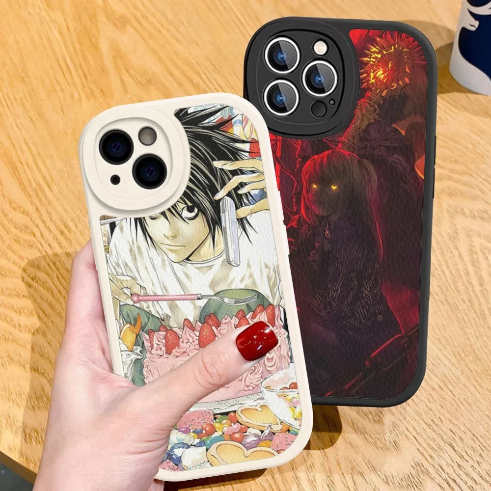 Rem And Misa Death Note Anime Phone Case Hard Leather For IPhone 16 15 14 13 12 Mini 11 14 Pro Max Xs X Xr 7 8 Plus Fundas