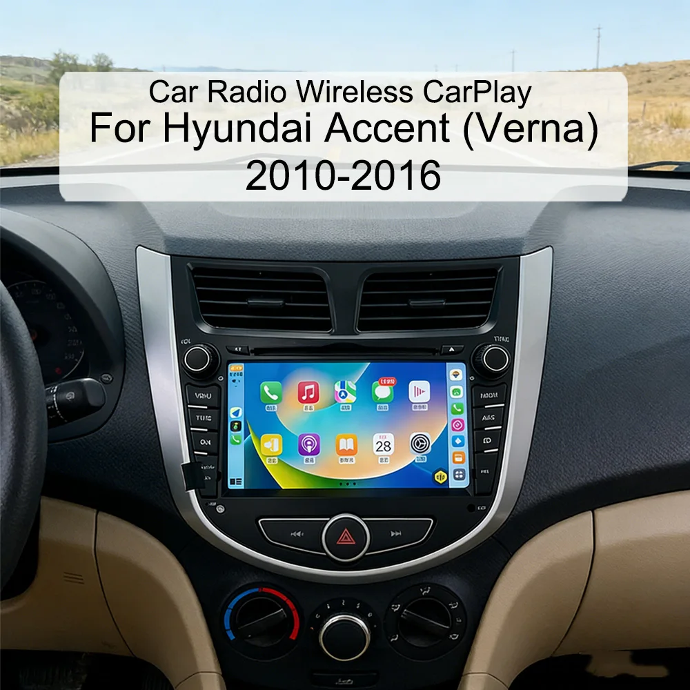 

Автомагнитола FYT7870 Octa Core 7 дюймов для Hyundai Accent Verna 2010-2016 с IPS-экраном, беспроводным CarPlay, Android Auto, 4G, Wi-Fi и GPS-навигацией