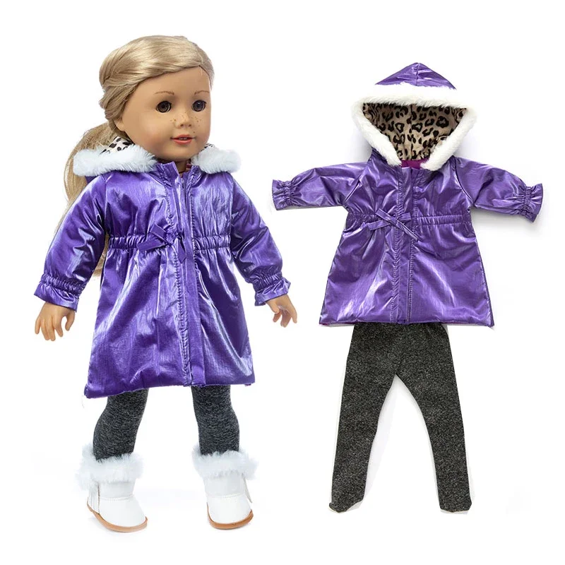 Clothes for Baby Doll Coat 18 Inch American Og Girl Doll Clothes Jacket Legging Toys Outfit