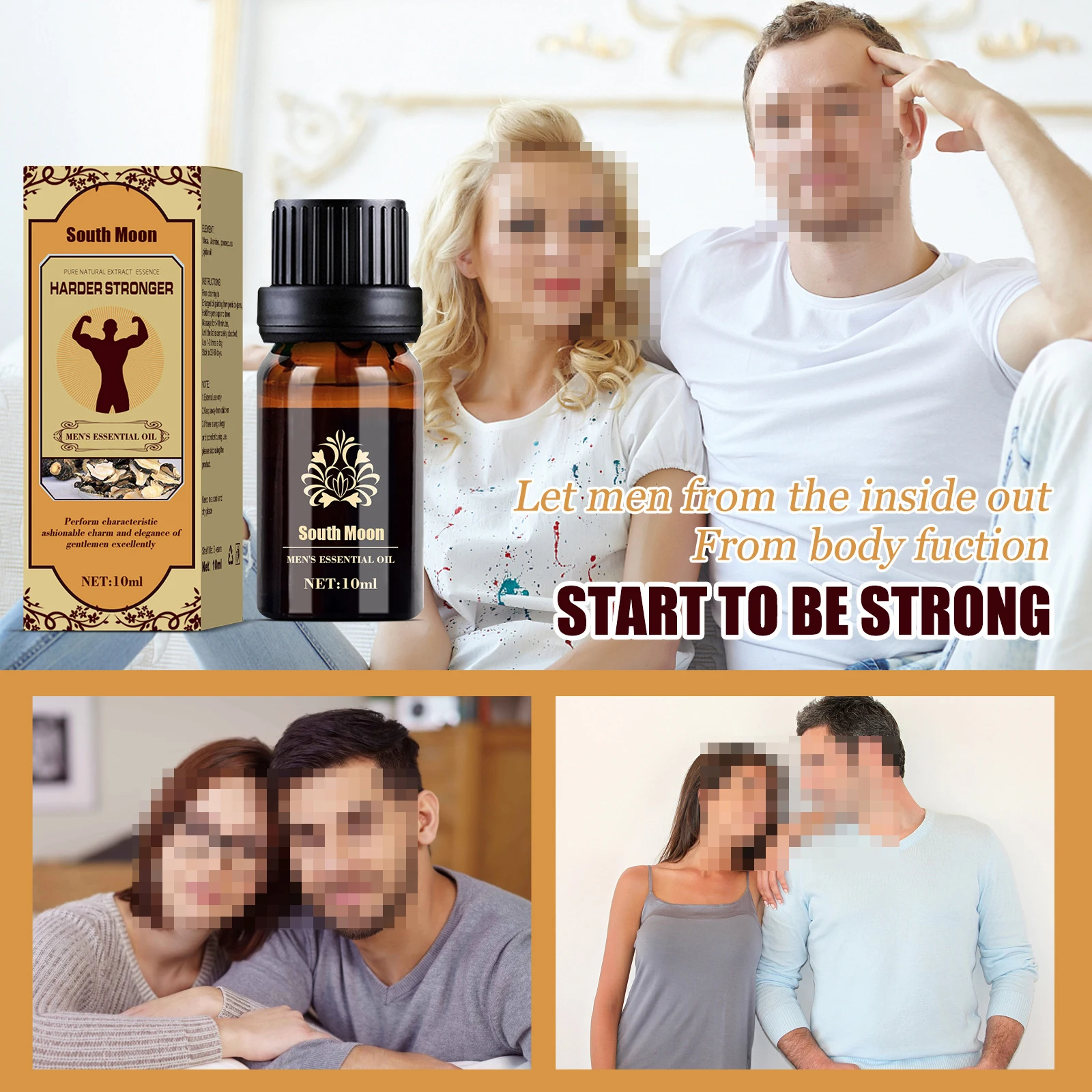 South Moon Male Private Part Essential Massage Oil Penis Enlargement Thickening Penis Energy Longer Oil for Adult Sex 1pcs