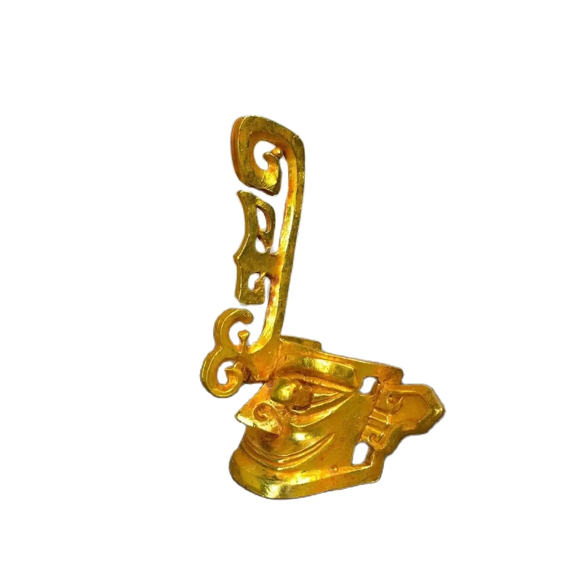 Sanxingdui Mask Retro Gold Plated Home Decoration Ornament