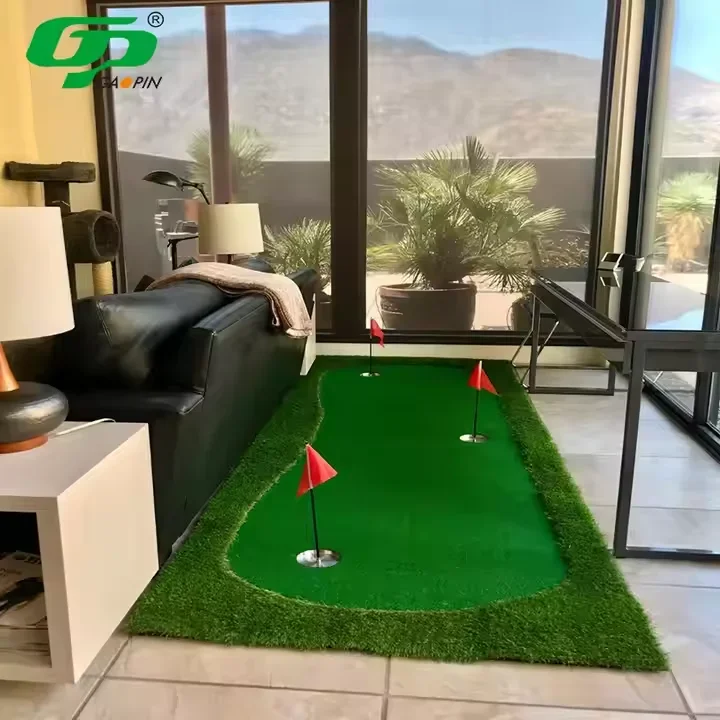 

Customizable Mini Golf Course Indoor/Outdoor Portable Putting Green Practice Blanket Golf Training Aid with Various Shaped Sizes
