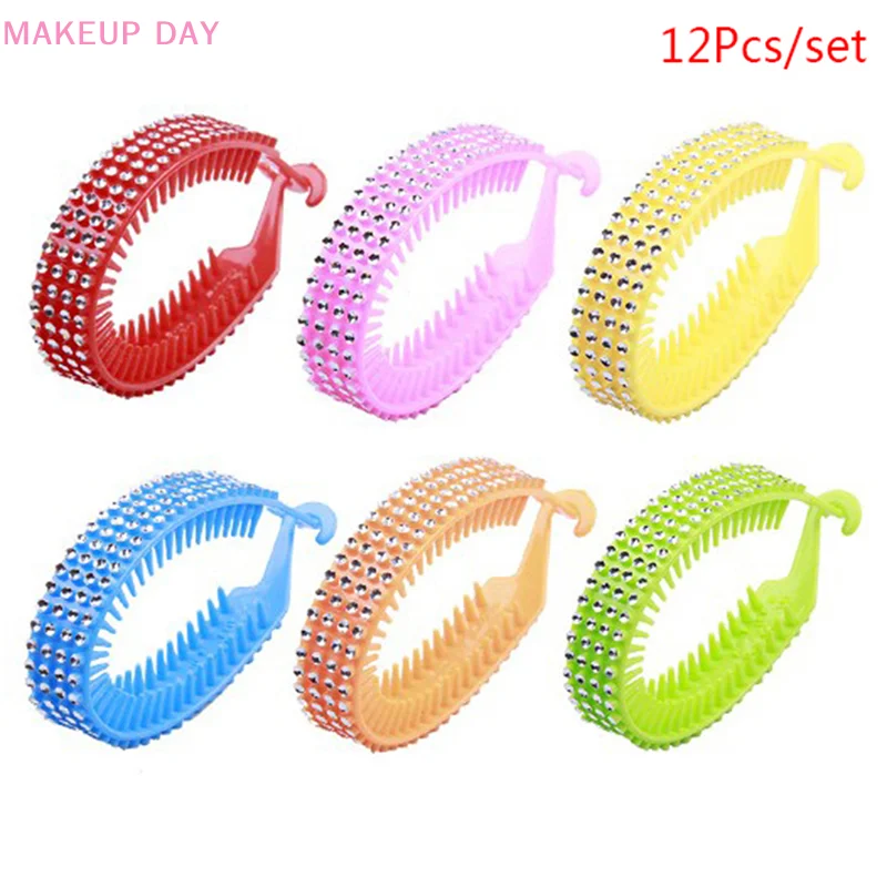 

12pcs Rhinestones Ponytail Holder Hair Claws Clips Barrettes Hairpin Bands Pins Fashion Hair Accessories For Women