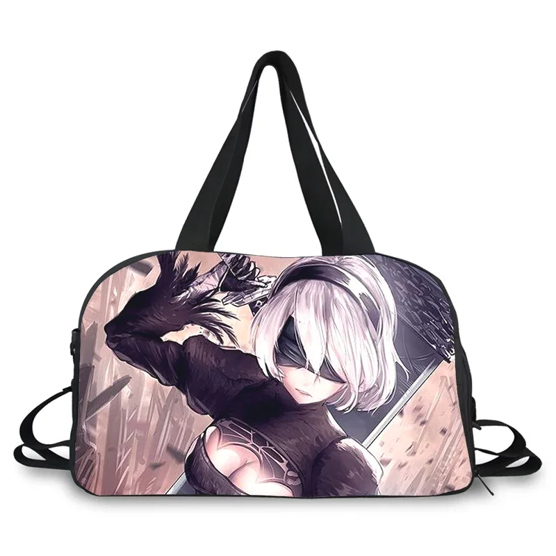 Nier automata 2b zwei b 3D-Druck Modetrend tragbare Multifunktions-Umhängetasche mit großer Kapazität Reisetasche