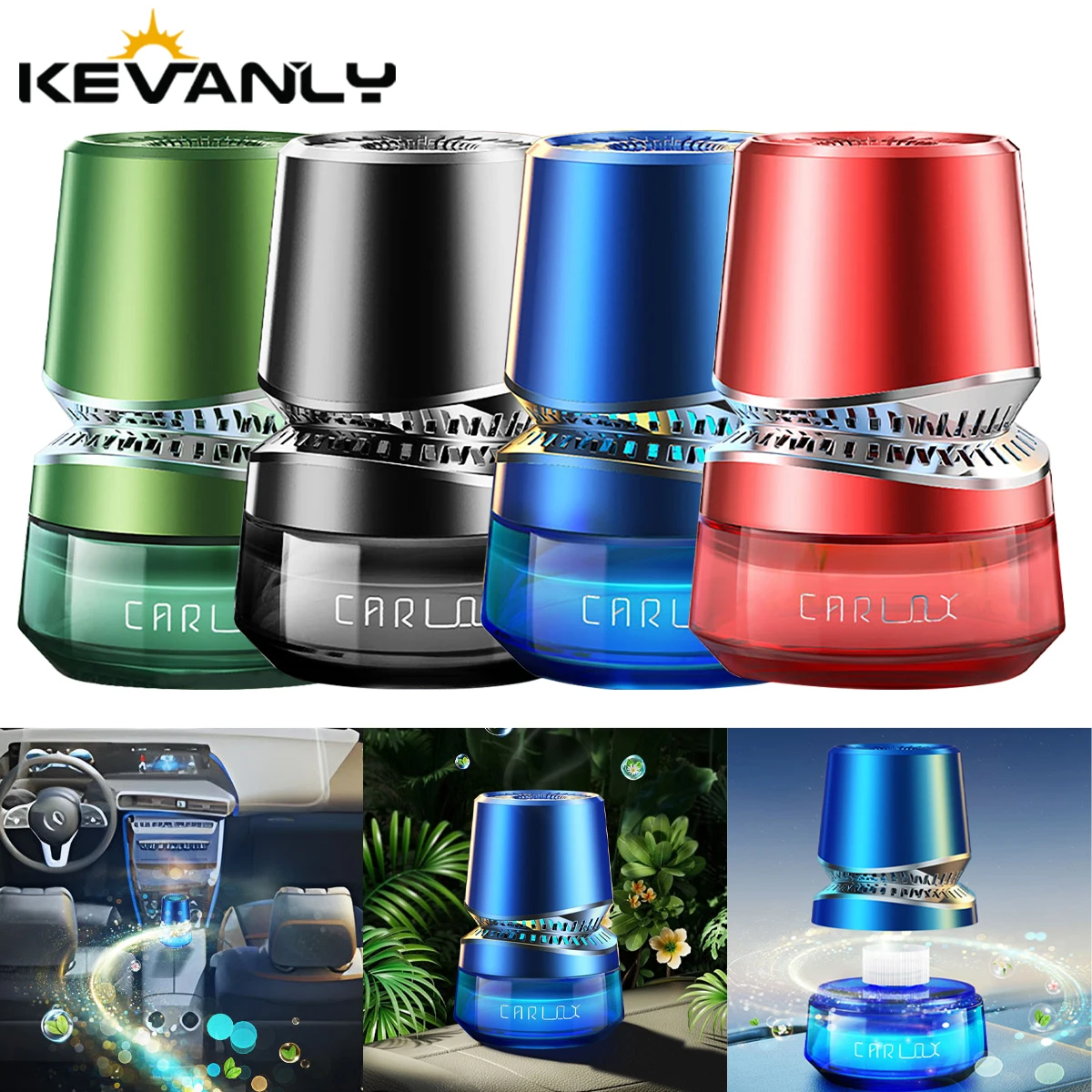 Room Perfume Aromatherapy Fragrance Blue Chimes Scent Interior Accessories Car Air Freshener LED RGB Ambient Light USB Cable