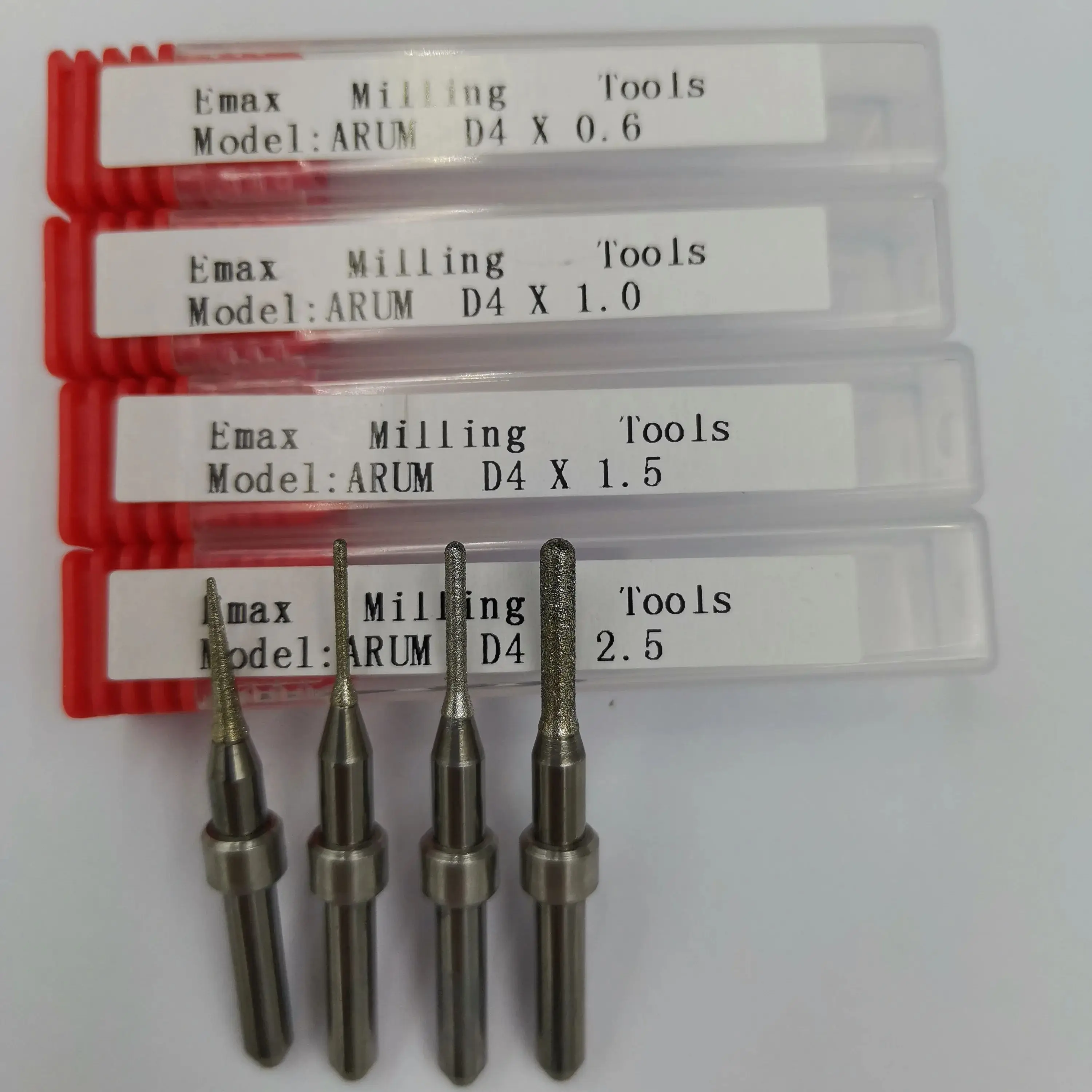 Arum 5x-400 5X-300 Lithium Disilicate Burs Glass Ceramic Milling Cutters Emax Grinding Tools For Arum CADCAM Milling Machine