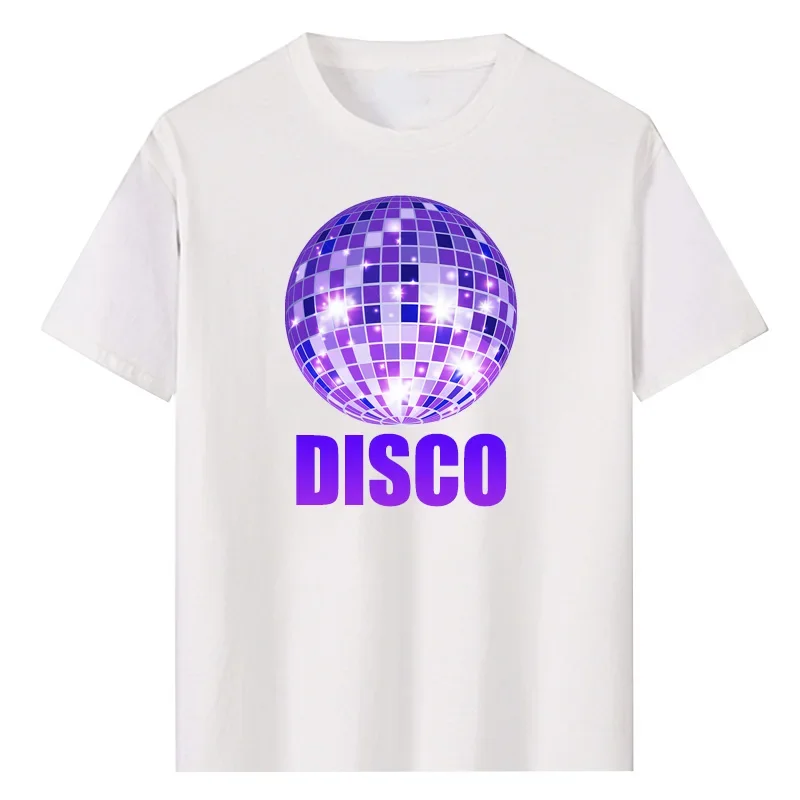 Disco Ball Printed T-shirt Funny 80's Roller Disco Skating Girl Gift T Shirts Vintage Streetwear Short Sleeve Birthday T-shirt