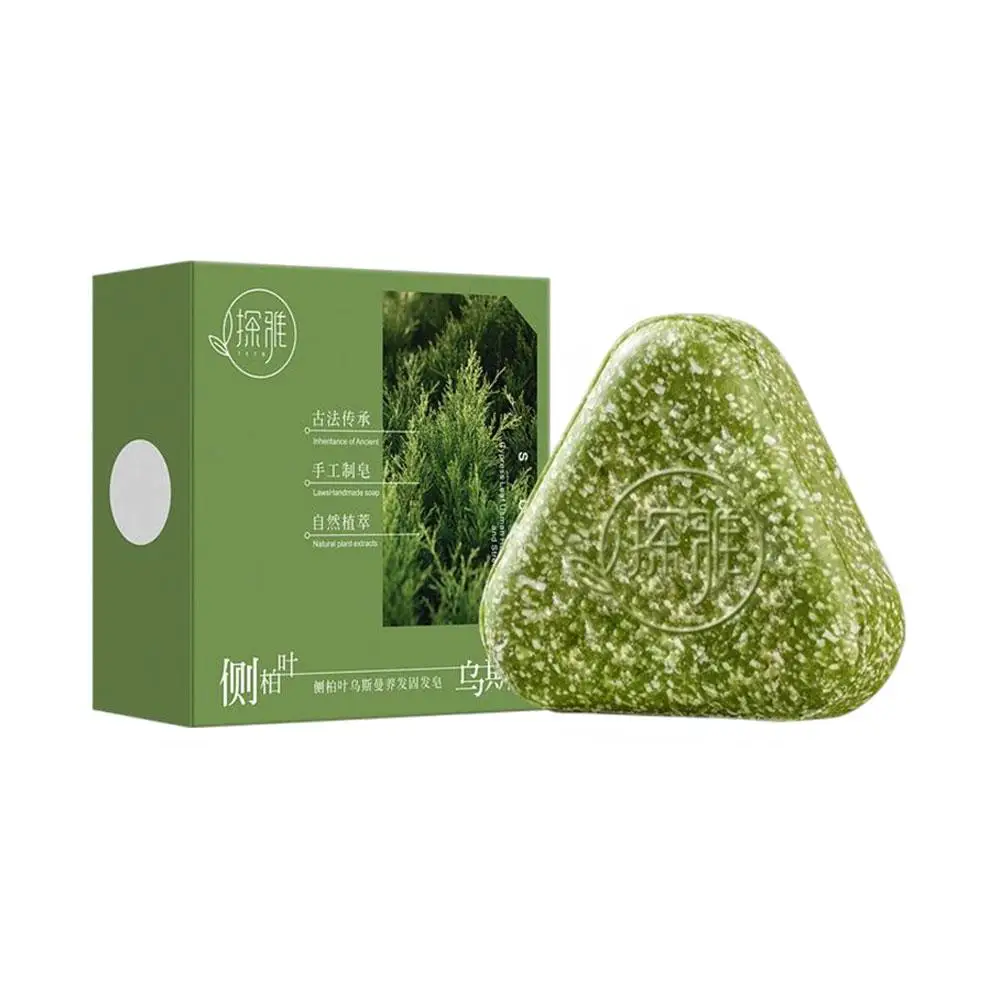 

Natural Herbal Shampoo Soap Usman Grass Hair Nourishing Hair Oil Control Refresh Reducing Hair Loss Plant Handmade Soap HOT